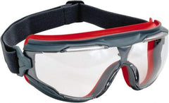 3M - Size Universal, Clear Anti-Fog Lens, Safety Goggles - Indirect Vent, Black/Red Frame, Over the Glass Style - All Tool & Supply