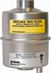 Parker - 1/2 NPT Air Compressor Inlet Filter - 3 CFM, 2.9" Diam x 4.4" High, Use with Welch Pump Models #1400, 1405, 8907 - All Tool & Supply