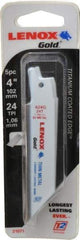 Lenox - 4" Long x 3/4" Thick, Bi-Metal Reciprocating Saw Blade - Tapered Profile, 24 TPI, Toothed Edge, Universal Shank - All Tool & Supply