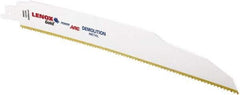 Lenox - 9" Long x 7/8" Thick, Bi-Metal Reciprocating Saw Blade - Tapered Profile, 10 TPI, Toothed Edge, Universal Shank - All Tool & Supply