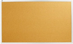 Quartet - 60" Wide x 36" High Open Cork Bulletin Board - Natural Cork over Fiberboard, Aluminum Frame - All Tool & Supply