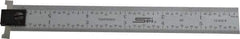 SPI - 6" Long, 1/64, 1/32, 1/16, 1/8" Graduation, Tool Steel Rule - 4R Graduation Style, 3/4" Wide, Silver, Satin Chrome Finish - All Tool & Supply