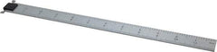 SPI - 12" Long, 1/64, 1/32, 1/16, 1/8" Graduation, Tool Steel Rule - 4R Graduation Style, 1" Wide, Silver, Satin Chrome Finish - All Tool & Supply