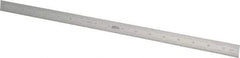 SPI - 18" Long, 1/64, 1/32" and 0.5, 1mm Graduation, Flexible Steel Rule - English/Metric Graduation Style, 3/4" Wide, Silver, Satin Chrome Finish - All Tool & Supply