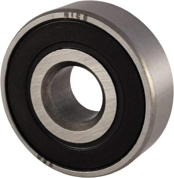 Nice - 5/8" Bore Diam, 1-3/8" OD, Double Seal Semi Ground Extra Light Radial Ball Bearing - 7/16" Wide, 1 Row, Round Bore, 850 Lb Static Capacity, 940 Lb Dynamic Capacity - All Tool & Supply