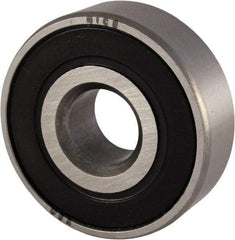 Nice - 7/16" Bore Diam, 1-3/8" OD, Double Seal Semi Ground Extra Light Radial Ball Bearing - 7/16" Wide, 1 Row, Round Bore, 850 Lb Static Capacity, 940 Lb Dynamic Capacity - All Tool & Supply