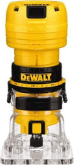 DeWALT - 31,000 RPM, 0.6 HP, 4.5 Amp, Laminate Trimmer Electric Router - 120 Volts, 1/4 Inch Collet - All Tool & Supply