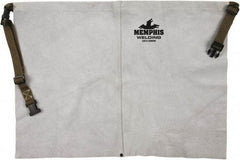 MCR Safety - 24 x 18" Flame Resistant/Retardant & Welding Waist Apron - Leather, 14 oz Material, Gray - All Tool & Supply