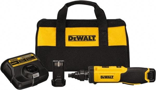 DeWALT - 8 Volts, Lithium-Ion Battery, Inline Cordless Screwdriver - 430 RPM, 40 Inch/Lbs. Torque - All Tool & Supply