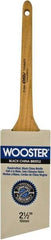 Wooster Brush - 2-1/2" Angled Hog Sash Brush - 2-11/16" Bristle Length, 7-7/8" Maple Rattail Handle - All Tool & Supply