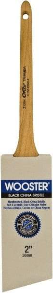 Wooster Brush - 2" Angled Hog Sash Brush - 2-7/16" Bristle Length, 7-7/8" Maple Rattail Handle - All Tool & Supply