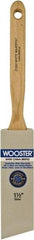 Wooster Brush - 1-1/2" Angled Hog Sash Brush - 2-11/16" Bristle Length, 7-7/8" Maple Fluted Handle - All Tool & Supply