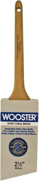 Wooster Brush - 2-1/2" Angled Hog Sash Brush - 2-15/16" Bristle Length, 7-7/8" Maple Rattail Handle - All Tool & Supply