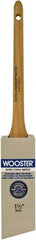 Wooster Brush - 1-1/2" Angled Hog Sash Brush - 2-7/16" Bristle Length, 6-1/2" Maple Rattail Handle - All Tool & Supply