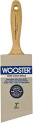 Wooster Brush - 3" Angled Hog Varnish Brush - 2-15/16" Bristle Length, 5-1/8" Maple Beavertail Handle - All Tool & Supply