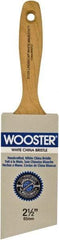 Wooster Brush - 2-1/2" Angled Hog Varnish Brush - 2-15/16" Bristle Length, 5-1/8" Maple Beavertail Handle - All Tool & Supply