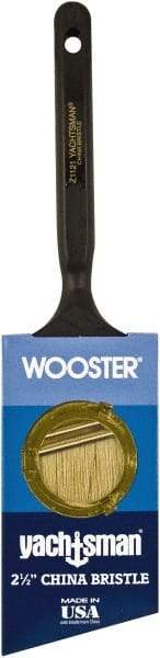 Wooster Brush - 2-1/2" Angled Hog Sash Brush - 2-11/16" Bristle Length, 5-1/8" Plastic Fluted Handle - All Tool & Supply