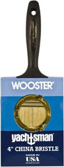 Wooster Brush - 4" Flat Hog Wall Brush - 3-3/16" Bristle Length, 6-1/4" Plastic Beavertail Handle - All Tool & Supply