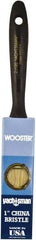 Wooster Brush - 1" Flat Hog Varnish Brush - 2-3/16" Bristle Length, 6-1/2" Plastic Beavertail Handle - All Tool & Supply