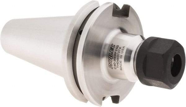 Parlec - 0.5mm to 10mm Capacity, 2-1/2" Projection, CAT40 Taper Shank, ER16 Collet Chuck - 5.19" OAL - Exact Industrial Supply