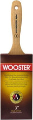 Wooster Brush - 3" Oval Synthetic Varnish Brush - 3-7/16" Bristle Length, 6-1/4" Maple Beavertail Handle - All Tool & Supply