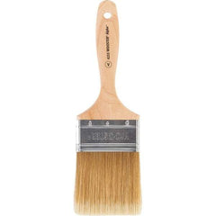 Wooster Brush - 3" Flat Synthetic Varnish Brush - 3-3/16" Bristle Length, 6-1/2" Maple Beavertail Handle - All Tool & Supply