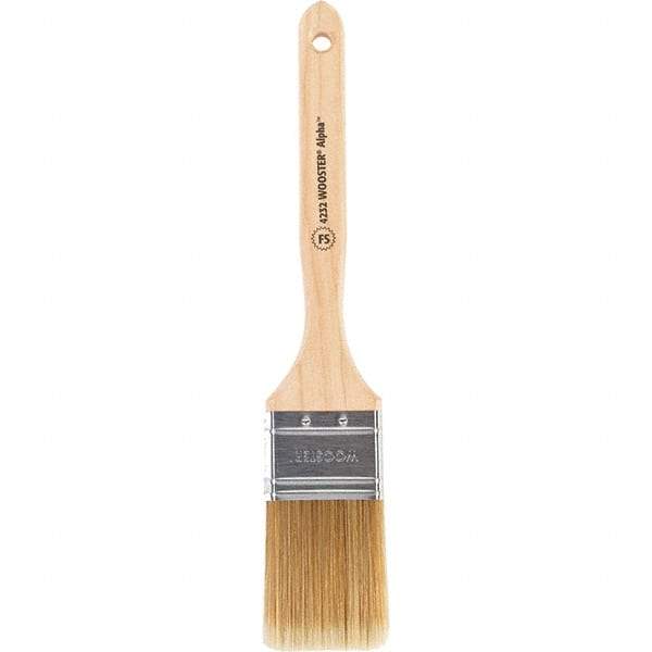 Wooster Brush - 2" Flat Synthetic Sash Brush - 2-11/16" Bristle Length, 7-7/8" Maple Fluted Handle - All Tool & Supply