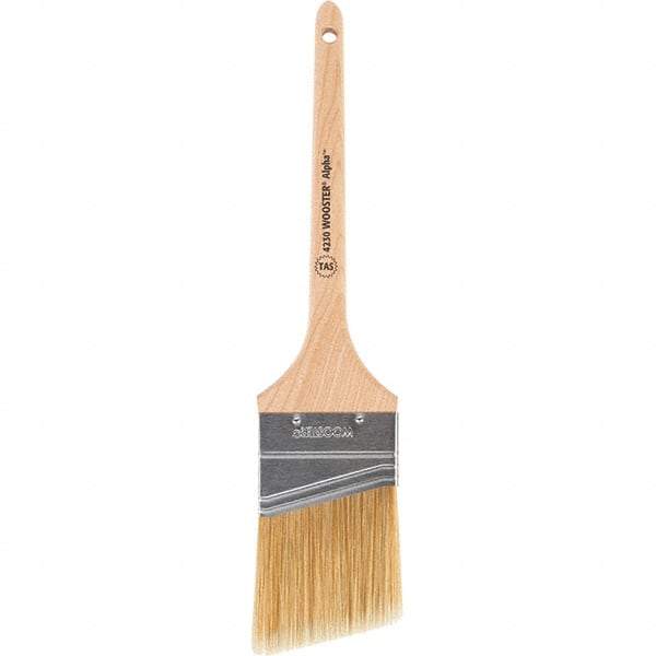 Wooster Brush - 2-1/2" Angled Synthetic Sash Brush - 2-11/16" Bristle Length, 8" Maple Rattail Handle - All Tool & Supply