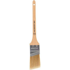 Wooster Brush - 1-1/2" Angled Synthetic Sash Brush - 2-3/16" Bristle Length, 8" Maple Rattail Handle - All Tool & Supply