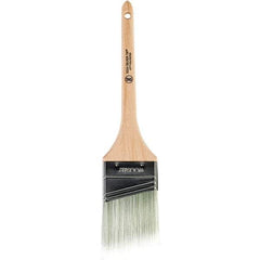 Wooster Brush - 2-1/2" Angled Synthetic Sash Brush - 2-11/16" Bristle Length, 7-1/4" Wood Rattail Handle - All Tool & Supply