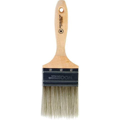 Wooster Brush - 3" Flat Synthetic Wall Brush - 3-3/16" Bristle Length, 5-11/16" Wood Beavertail Handle - All Tool & Supply