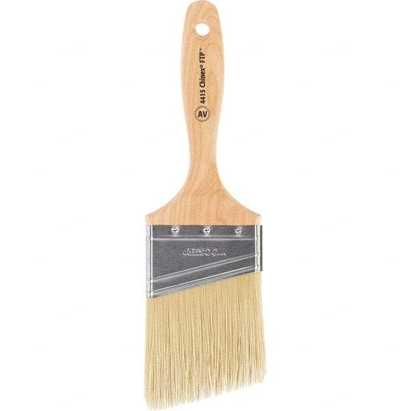 Wooster Brush - 3" Angled Synthetic Varnish Brush - 3-3/16" Bristle Length, 5-7/8" Maple Beavertail Handle - All Tool & Supply