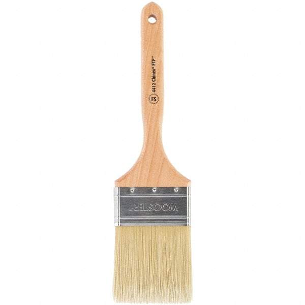 Wooster Brush - 3" Flat Synthetic Sash Brush - 3-3/16" Bristle Length, 7-7/8" Maple Fluted Handle - All Tool & Supply