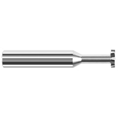 Harvey Tool - 1/2" Cut Diam, 1/4" Cut Width, 1/2" Shank, Staggered-Tooth Woodruff Keyseat Cutter - Exact Industrial Supply