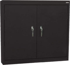 Sandusky Lee - 3 Shelf Wall Storage Cabinet - Steel, 36" Wide x 12" Deep x 30" High, Black - All Tool & Supply