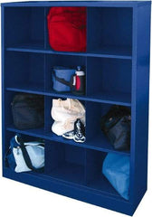 Sandusky Lee - 4 Shelf, Closed Shelving Cubby Cabinet - 46 Inch Wide x 18 Inch Deep x 66 Inch High, Blue - All Tool & Supply