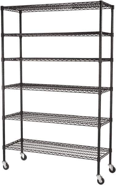 Sandusky Lee - 6 Shelf Wire Shelving Unit - 48" Wide x 18" Deep x 74" High - All Tool & Supply