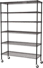 Sandusky Lee - 6 Shelf Wire Shelving Unit - 48" Wide x 18" Deep x 74" High - All Tool & Supply