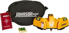 Johnson Level & Tool - 2 Beam 65' (Interior) Max Range Line Laser Level - Red Beam, 1/16" at 20' Accuracy, 6-1/2" Long x 4" Wide x 6-1/2" High, Battery Included - All Tool & Supply