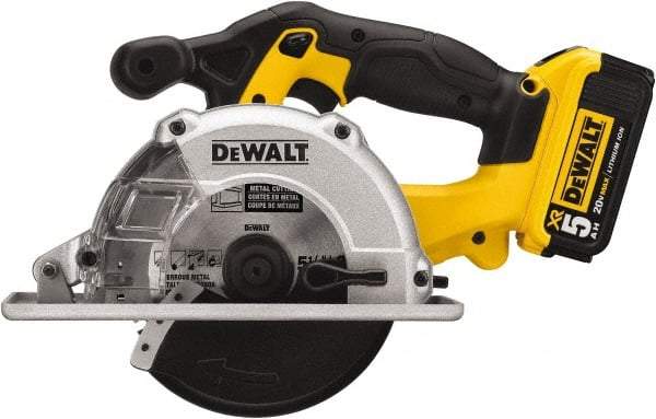 DeWALT - 20 Volt, 5-1/2" Blade, Cordless Circular Saw - 3,700 RPM, 2 Lithium-Ion Batteries Included - All Tool & Supply