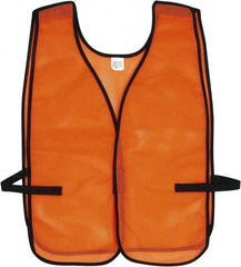 MCR Safety - One Size Fits Most High Visibility Orange Mesh General Purpose Vest - 18" Chest, Hook & Loop Closure, Polyester - All Tool & Supply