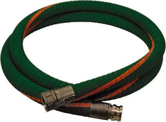 Alliance Hose & Rubber - 1-1/2" ID x 1.97" OD x 10' OAL, Cam & Groove Chemical Handling Hose - 200 Max Working psi, -40 to 150°F, 5" Bend Radius, 1-1/2" Fitting, Green - All Tool & Supply