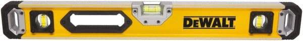 DeWALT - Magnetic 48" Long 3 Vial Box Beam Level - Aluminum, Yellow - All Tool & Supply