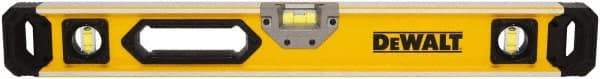 DeWALT - Magnetic 48" Long 3 Vial Box Beam Level - Aluminum, Yellow - All Tool & Supply