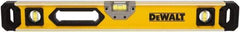 DeWALT - Magnetic 78" Long 3 Vial Box Beam Level - Aluminum, Yellow - All Tool & Supply