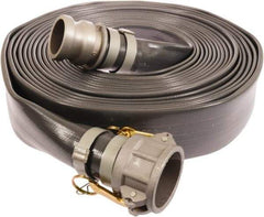 Continental ContiTech - 1-1/2" ID x 1.72 OD, 90 Working psi, Gray Pliovic Hose, Lays Flat - 25' Long, -10 to 150°F - All Tool & Supply