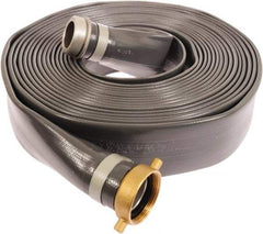 Continental ContiTech - 1-1/2" ID x 1.72 OD, 90 Working psi, Gray Pliovic Hose, Lays Flat - 50' Long, -10 to 150°F - All Tool & Supply