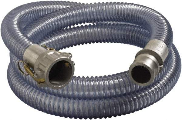 Alliance Hose & Rubber - 3" Inside x 3.58" Outside Diam, Food & Beverage Hose - 7" Bend Radius, Clear, 20' Long, 35 Max psi, 29 Vacuum Rating - All Tool & Supply