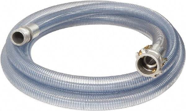 Alliance Hose & Rubber - 4" Inside x 4-1/2" Outside Diam, Food & Beverage Hose - 16" Bend Radius, Clear, 10' Long, 55 Max psi, 29 Vacuum Rating - All Tool & Supply