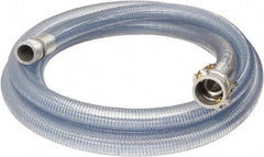 Alliance Hose & Rubber - 2-1/2" Inside x 2.89" Outside Diam, Food & Beverage Hose - 10" Bend Radius, Clear, 20' Long, 65 Max psi, 29 Vacuum Rating - All Tool & Supply